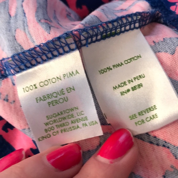 Cute Lilly Pulitzer 3/4 sleeve t-shirt dress. - Picture 5 of 5